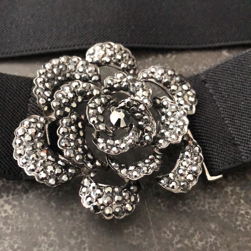 BCBG Flower Rhinestone Belt - Picture 2 of 4